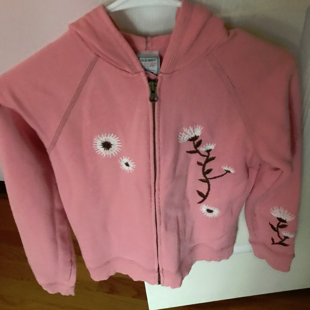 Old Navy Zip Up Pink Hoddies Girl Size L